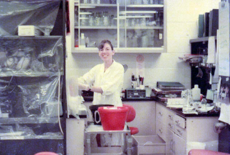 Betsy loved to do her own experiments and kept a personal lab bench for a long time