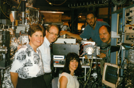 The Omnilyzer team. From left: Lisa Kelly, John, Denise Monteleone, John Trunk, and Krzysztof Polewski, physics professor at Poznan University of Life Sciences, in Poland