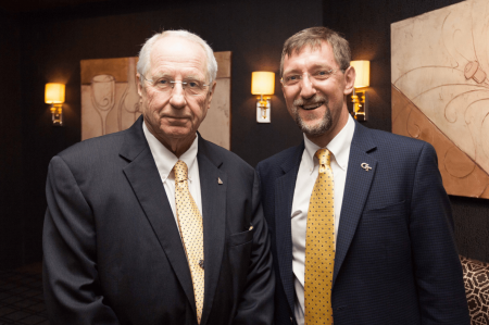 John with College of Sciences Dean and Sutherland Chair Paul Goldbart.